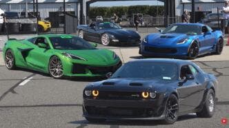 Dodge Challenger vs Corvettes