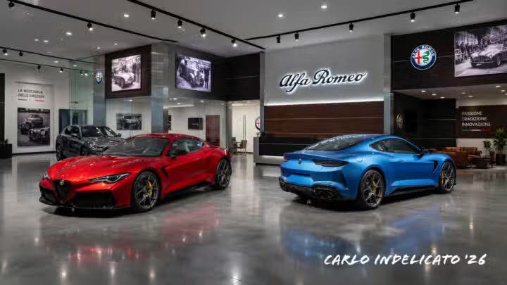 render of a modern Alfa Romeo Coupé