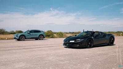 Ferrari Porsche drag race