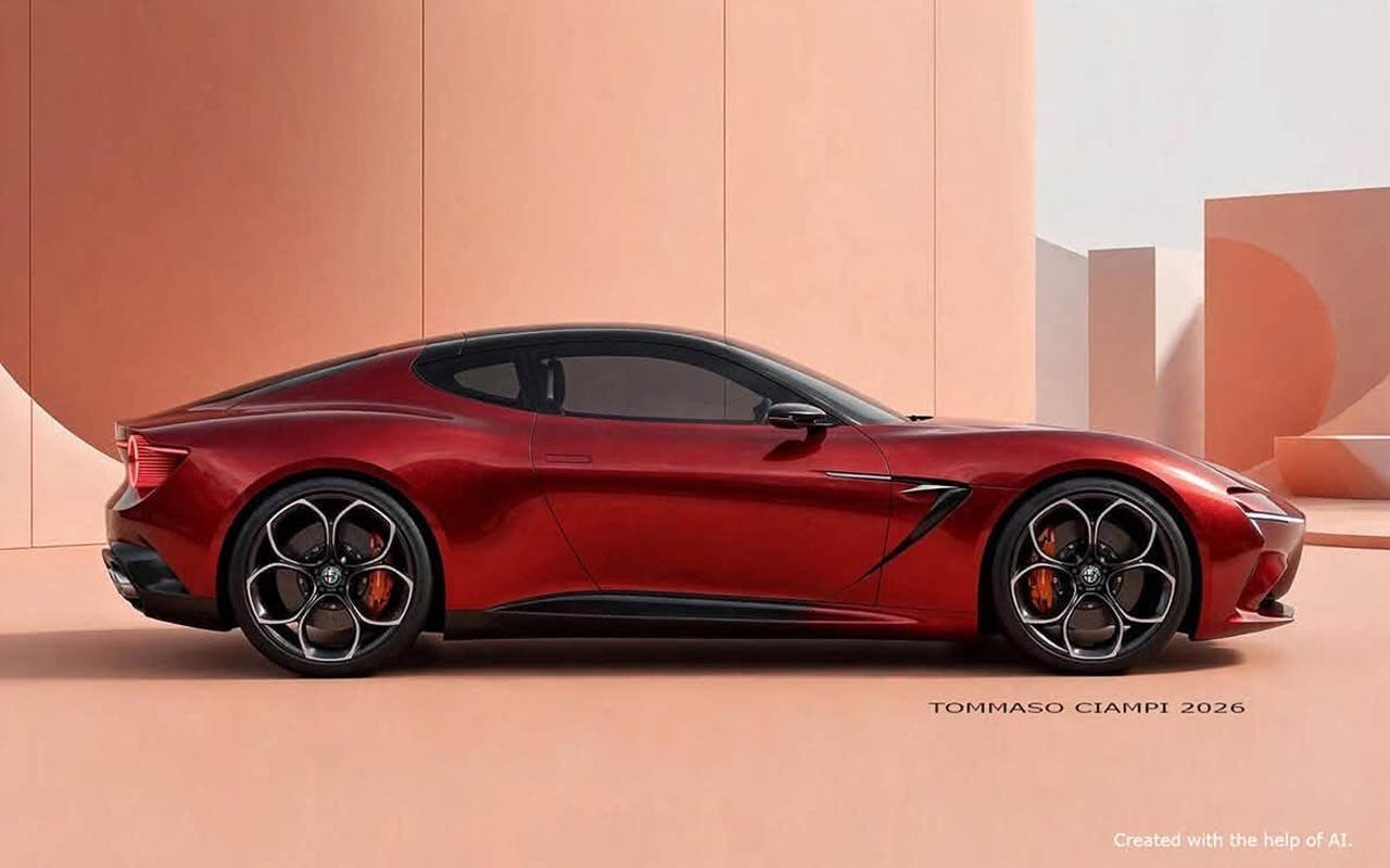 Alfa Romeo sports car render