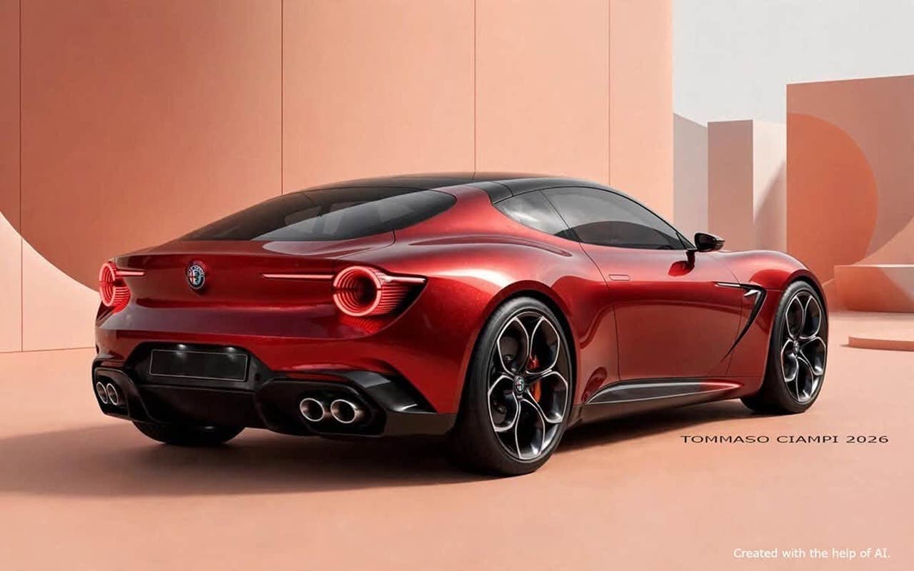 Alfa Romeo sports car render