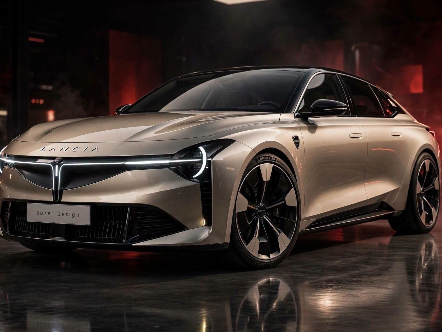 New Lancia Lybra imagined as a sleek and sporty modern sedan