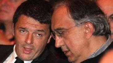 Renzi Marchionne modello Fiat