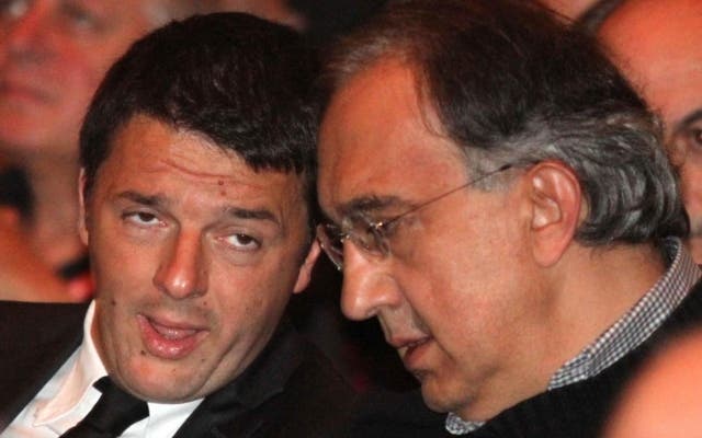 Renzi Marchionne modello Fiat