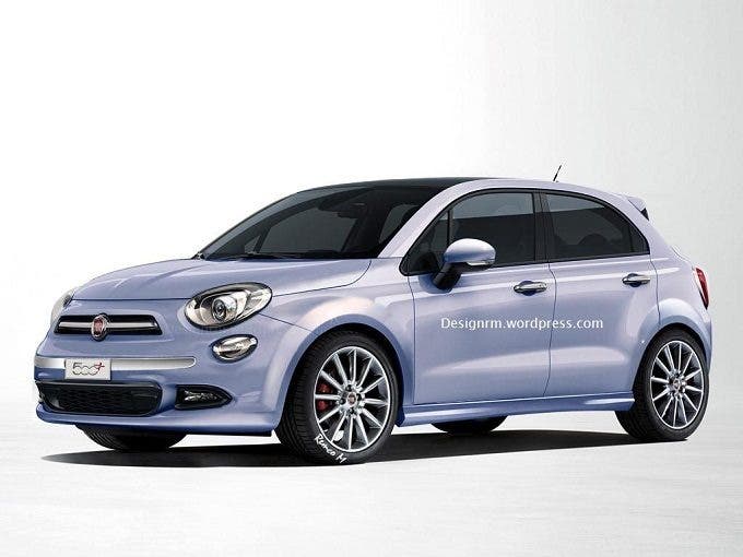 Fiat 500 cinque porte render