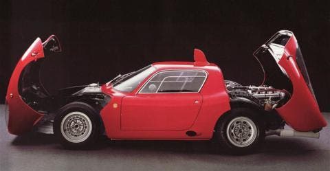 Abarth 1300OT periscopio laterale aperta