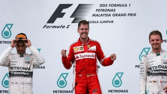 Vittoria Ferrari con Vettel