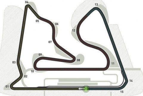 Curve veloci, staccate e rettilinei. E' il circuito del Baharain.