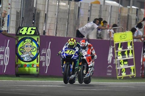 Valentino Rossi sulla Yamaha 2015 MotoGP