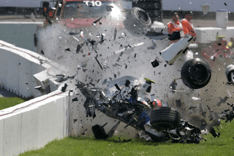 lo schianto di Robert Kubica nel 2007.