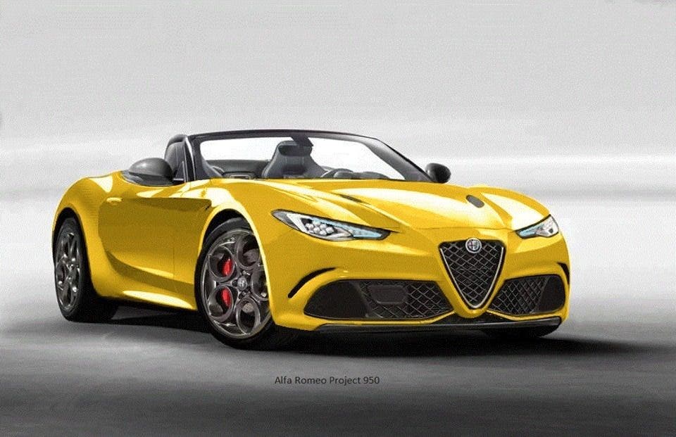 Alfa Romeo Spider Nuovo Rendering Basato Sulla Giulia