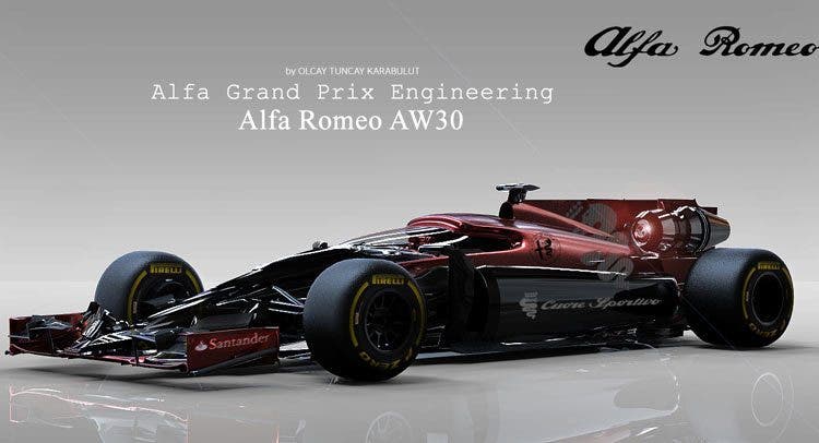 Alfa Romeo AW30 F1 Rendering