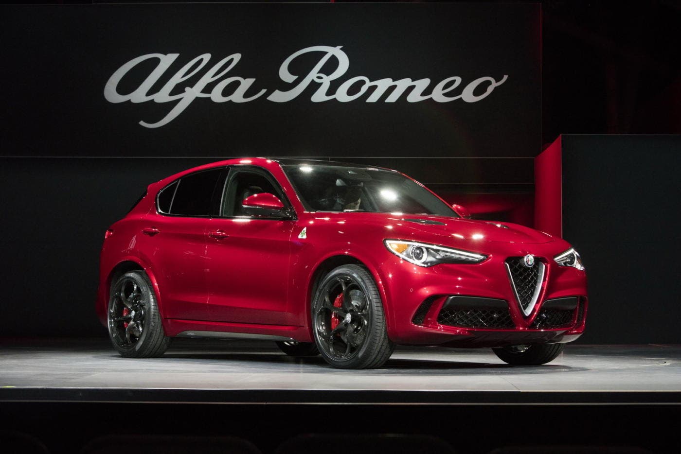 Reid Bigland, Head of Alfa Romeo, reveals the all-new 2018 Alfa Romeo Stelvio in front of global media at the 2016 L.A. Auto Show. Stelvio Quadrifoglio – the “halo” model in the lineup – continues to highlight Alfa Romeo’s performance and motorsport expertise with a best-in-class, Ferrari-derived 505 horsepower engine, powering it from 0-60 mph in just 3.9 seconds with a top speed of 177 mph. On sale in 2017, all Stelvio models come standard with the innovative Q4 all-wheel-drive-system.