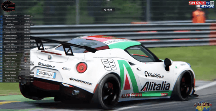 Campionato alfa romeo Simracing sponsor ClubAlfa