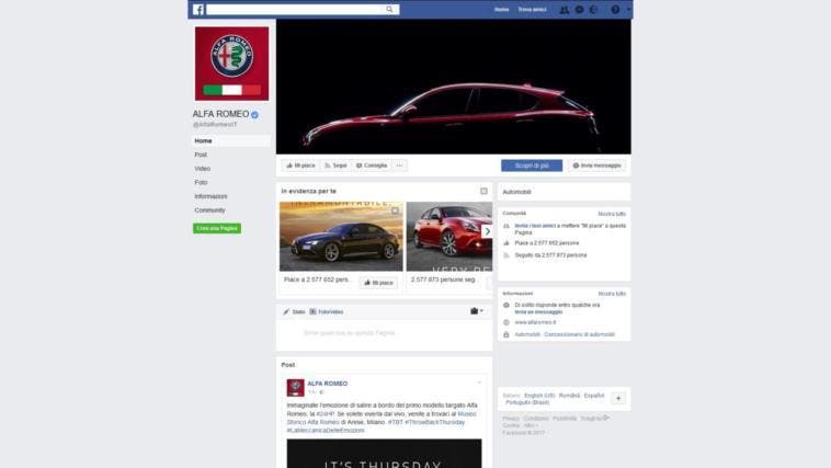 Alfa Romeo Facebook