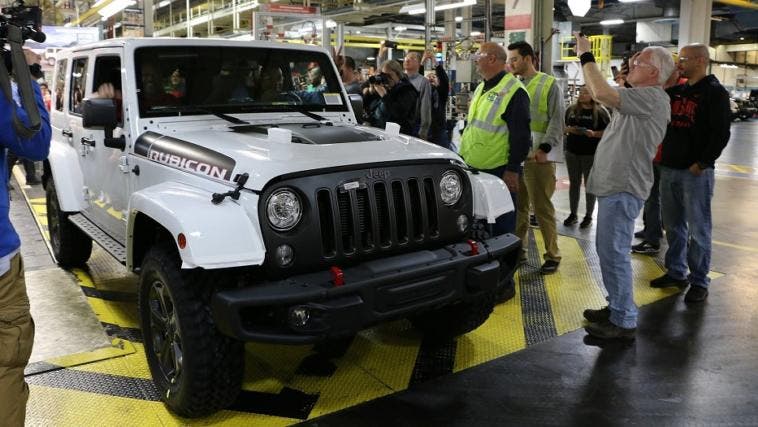 Jeep Wrangler JK fuori produzione