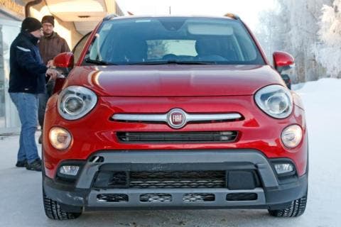 Fiat 500X Spy Photo red