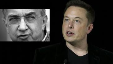 Sergio Marchionne FCA e Elon Musk Tesla Fusione