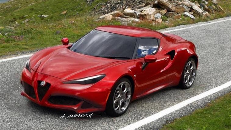 Nuova Alfa Romeo 4C render Masera