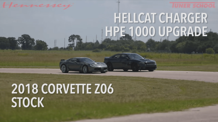 Dodge Charger SRT Hellcat vs Corvette Z06 Video