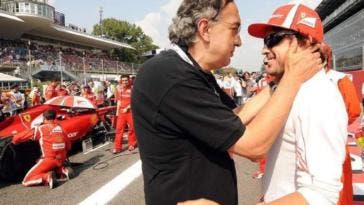 Fernando Alonso saluta Sergio Marchionne