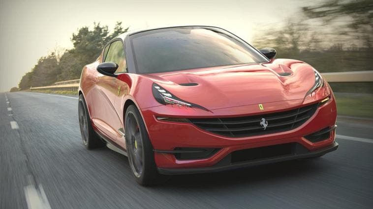 Ferrari berlina due volumi concept render