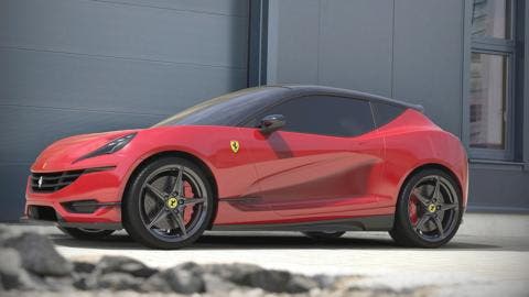 Ferrari berlina due volumi concept render