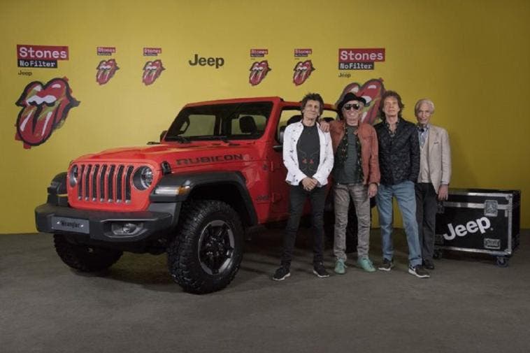 Jeep Wrangler sponsor tour Rolling Stones