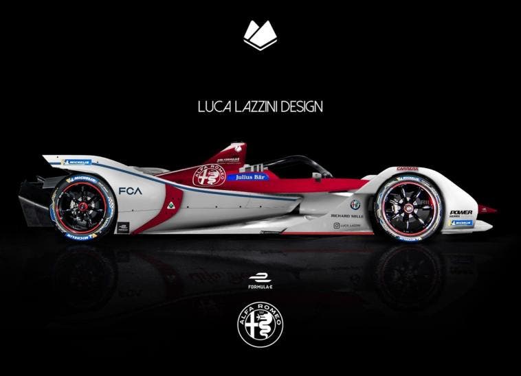 Alfa Romeo monoposto Formula E render