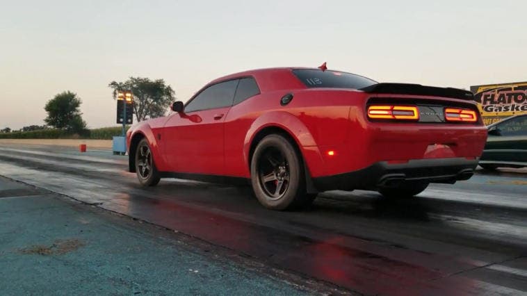 Dodge Challenger SRT Demon drag strip