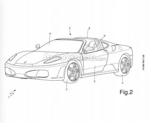 Ferrari brevetto auto carozzeria Targa