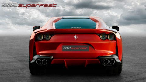 Ferrari 812 Superfast motore biturbo render