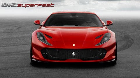 Ferrari 812 Superfast motore biturbo render