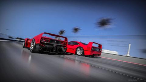 Ferrari F40 render chiave moderna