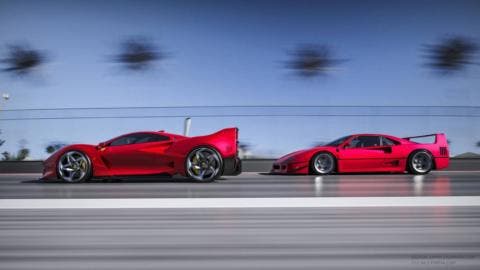 Ferrari F40 render chiave moderna