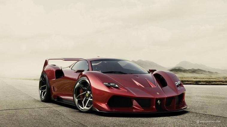 Ferrari F40 render chiave moderna