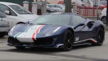 Ferrari 488 Pista Piloti Blu Tour De France
