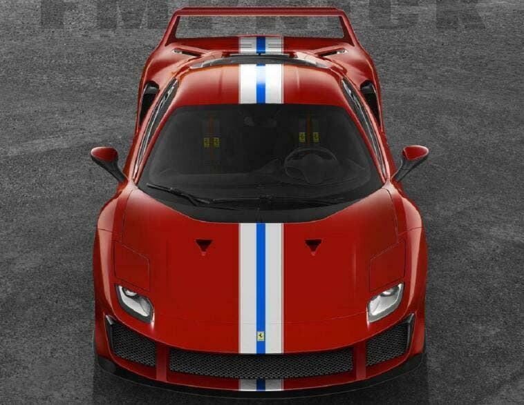 Ferrari 488 Pista aerodinamica F40 render