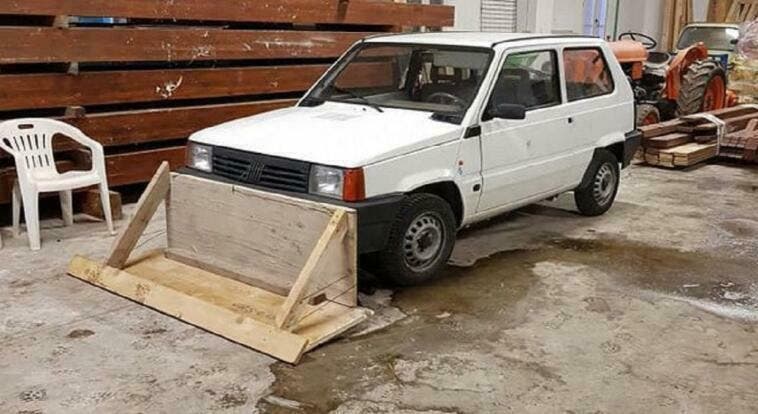 Fiat Panda spazzaneve fai-da-te