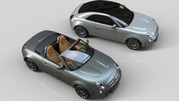Fiat 500 Spider Coupé render