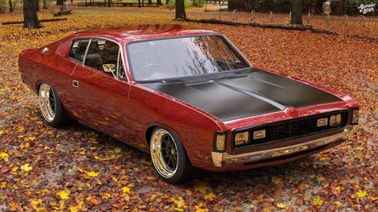 Chrysler Valiant Charger restomod render
