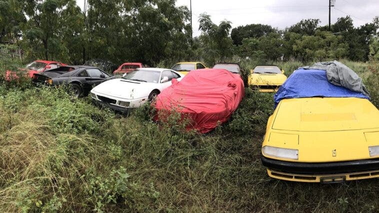 Ferrari 11 storiche auto campo aperto