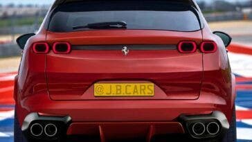 Ferrari Purosangue posteriore render
