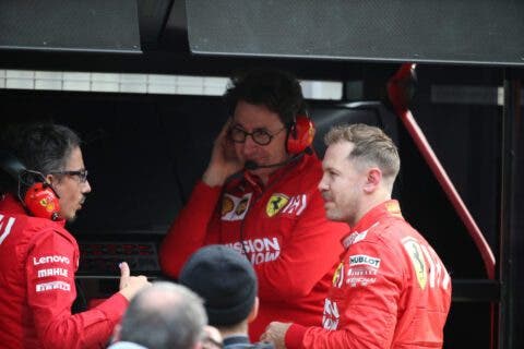 Mattia Binotto e Sebastian Vettel