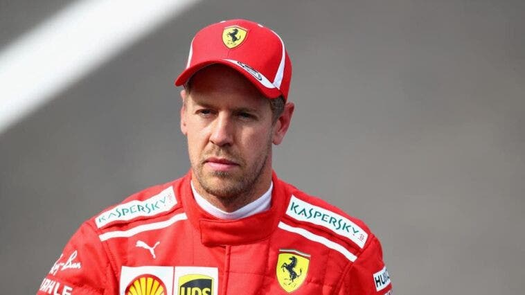 Sebastian Vettel in tuta Ferrari