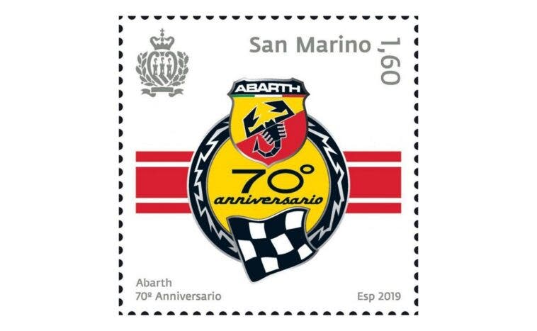 Abarth 70° anniversario francobollo