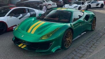 Ferrari 488 Pista verde giallo