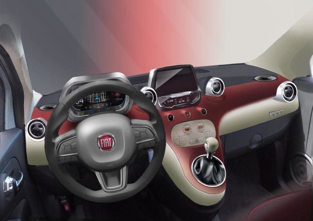 Nuova Fiat 500 interni render