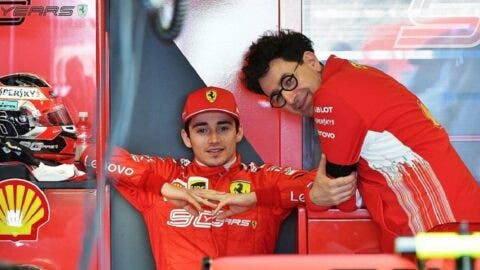 Charles Leclerc e Mattia Binotto