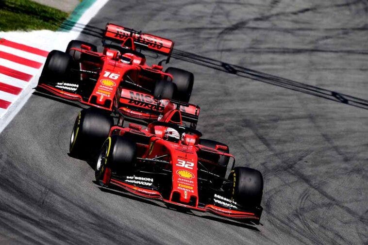 Antonio Fuoco e Charles Leclerc sulle monoposto Ferrari